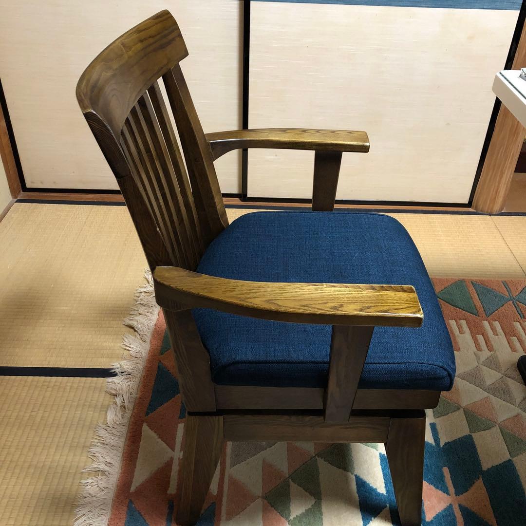 ①和モダン　ダイニングチェア　肘あり