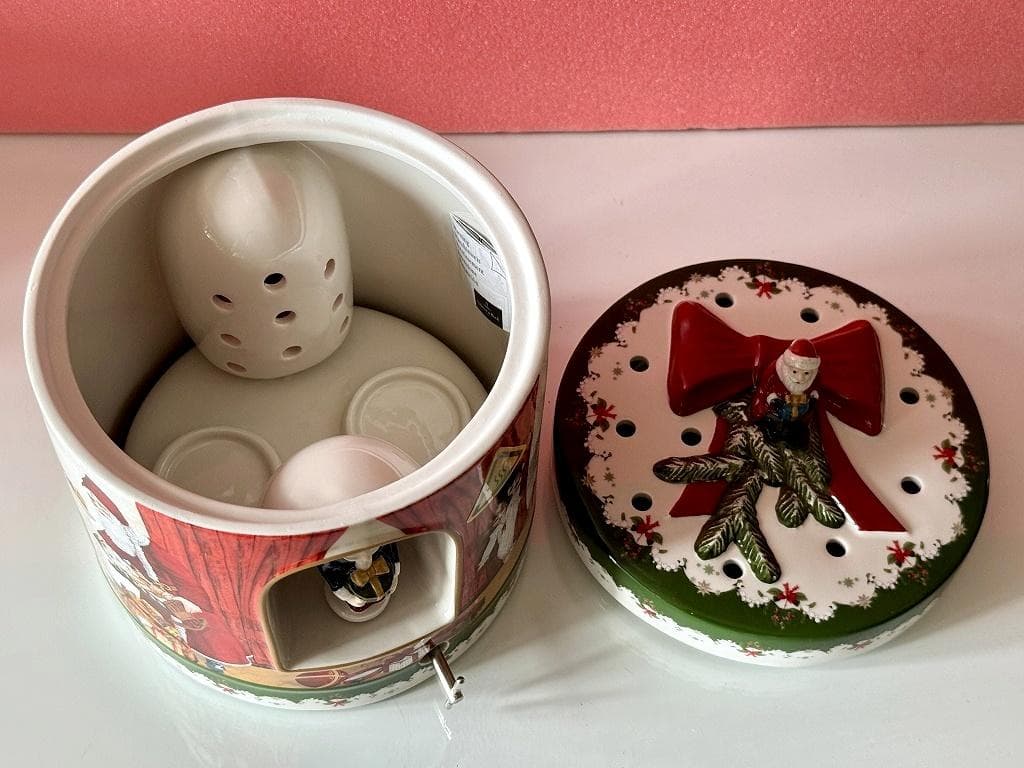 売約済み　ビレロイ＆ボッホ　クリスマス　オルゴール付　キャンドルボックス　サンタ