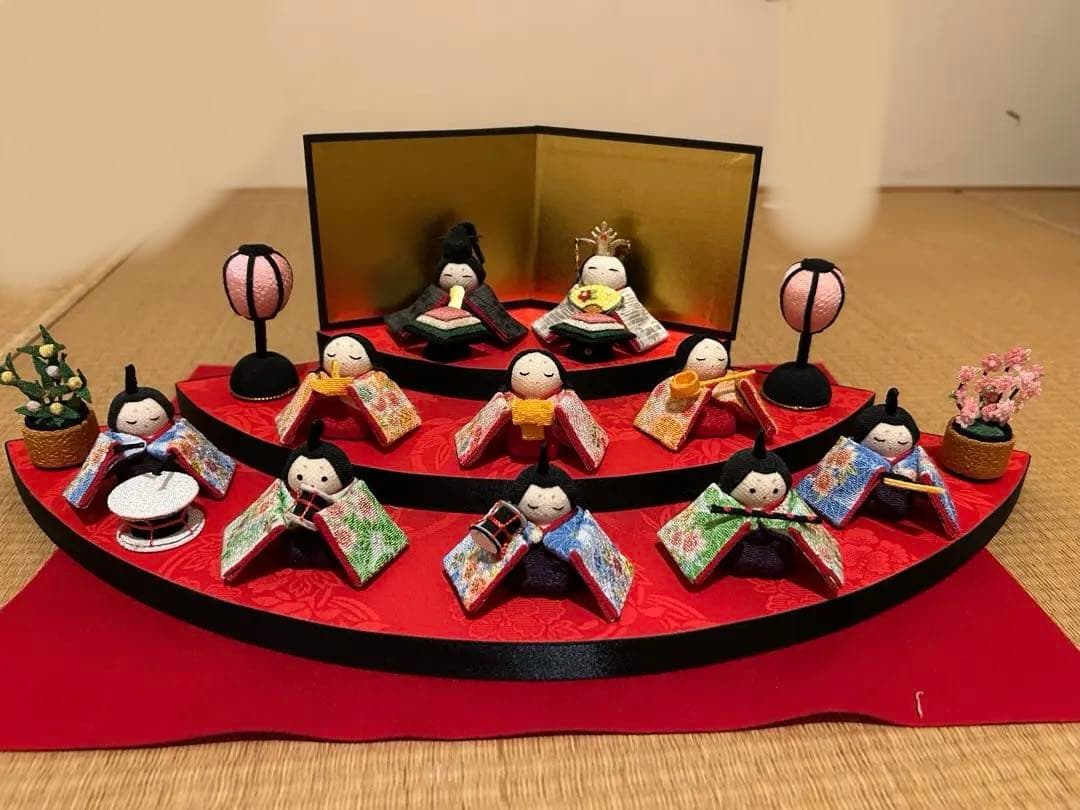 龍虎謹製　雛人形　ちりめん　雛祭り