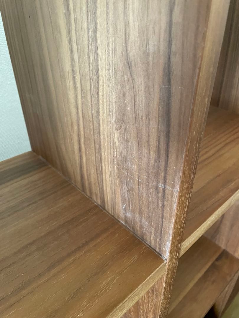 【送料込】無印良品 スタッキングシェルフ 4段×3列 ウォールナット コの字棚付