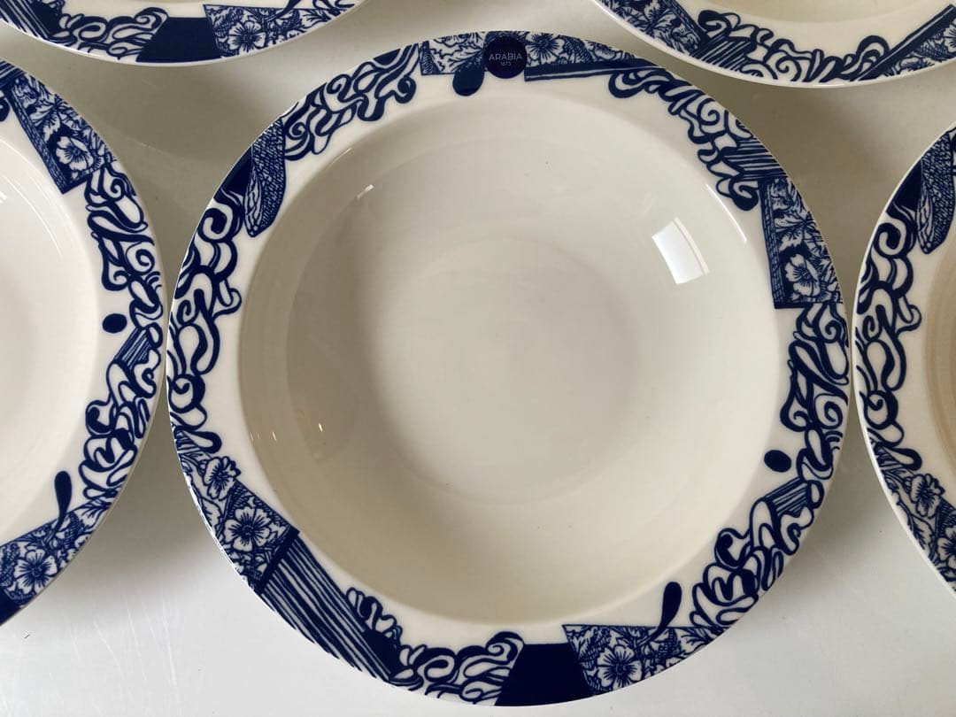 新品　ARABIA アラビア　Piennar ピエンナル　スープ皿　22㎝　5枚