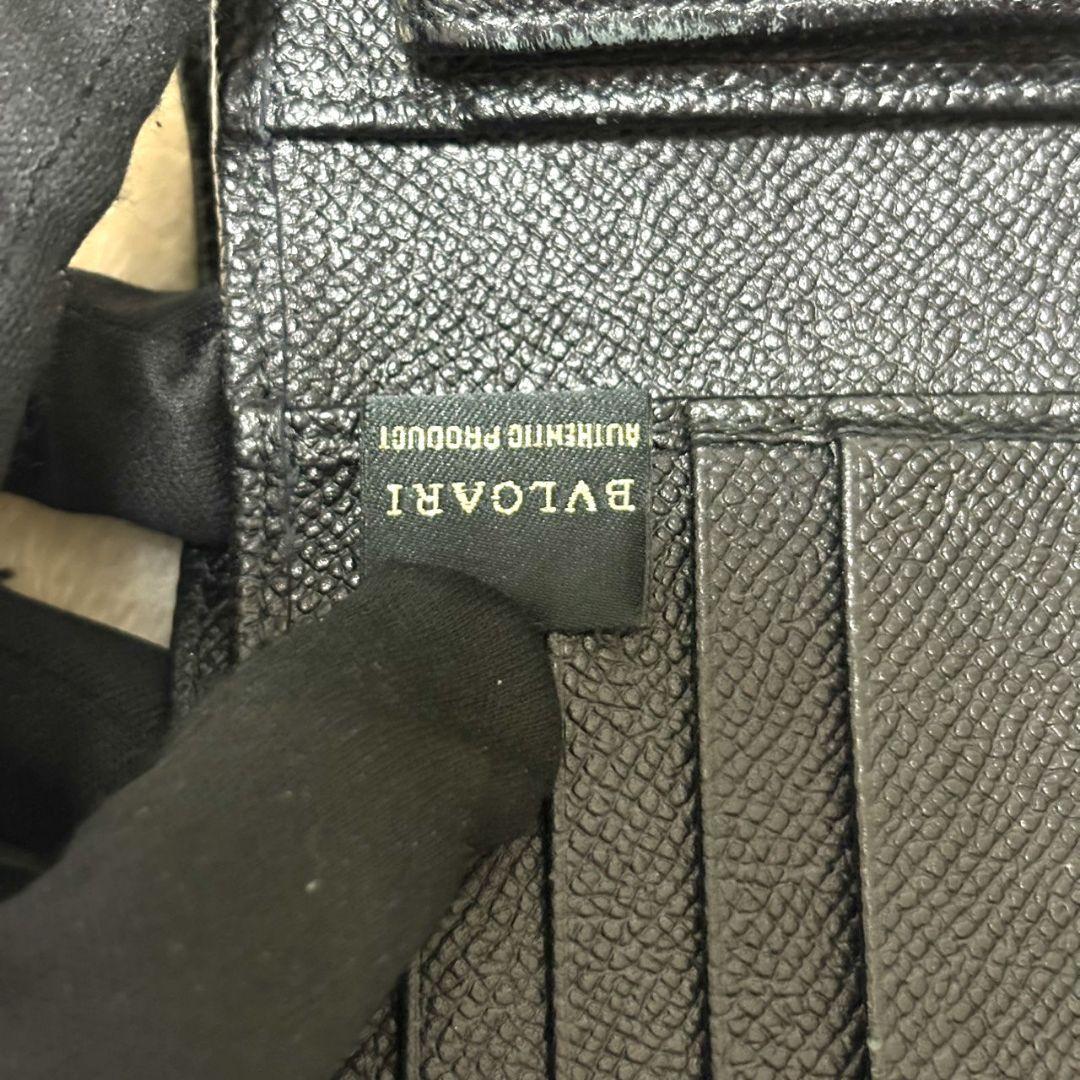 BVLGARI ブルガリブルガリ 二つ折り財布 コンパクト財布 ブラック