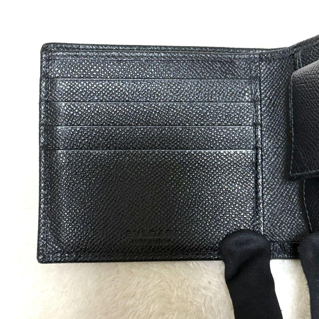 BVLGARI ブルガリブルガリ 二つ折り財布 コンパクト財布 ブラック