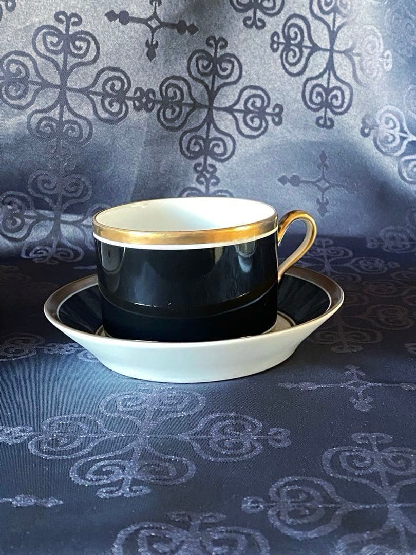 廃盤品　リチャードジノリ インペロ ブラック C&S トリオセット