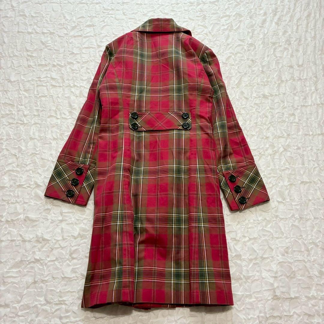 ヨークランド タータンチェック柄 ロングコート 9AR ライナー 2way