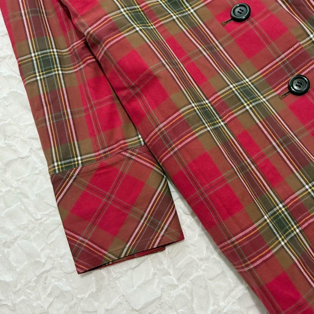 ヨークランド タータンチェック柄 ロングコート 9AR ライナー 2way