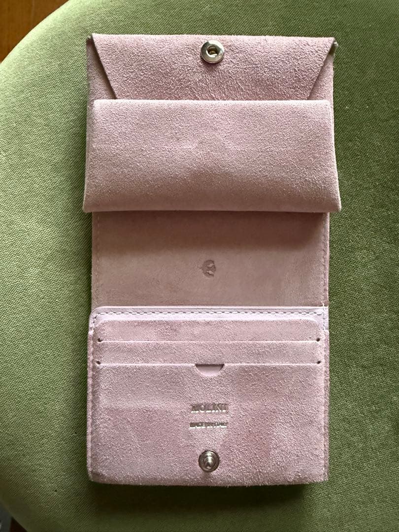 値下げ‼️VAKT/SHISHIKUIスエード 二つ折り財布ピンク
