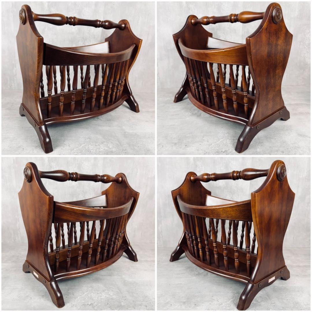 柏木工 マガジンラック アンティーク 昭和レトロ