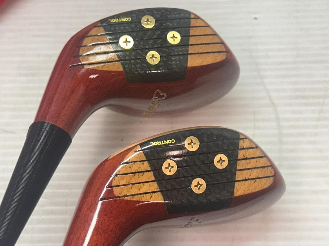 〇女性・美品【ホンマ EXTRA 90】パーシモンウッド３・４【ヘッドカバー付き