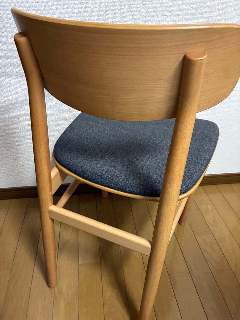 無印良品　ラウンドチェア 布座 ブナ材