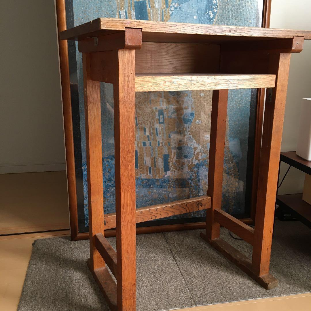 昭和の学校机　アンティーク　古道具