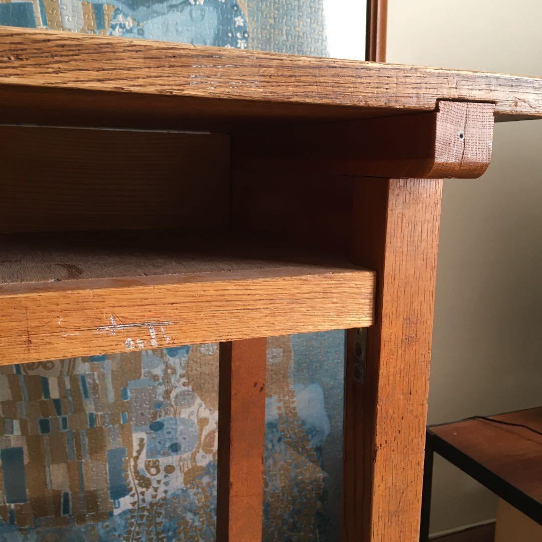 昭和の学校机　アンティーク　古道具