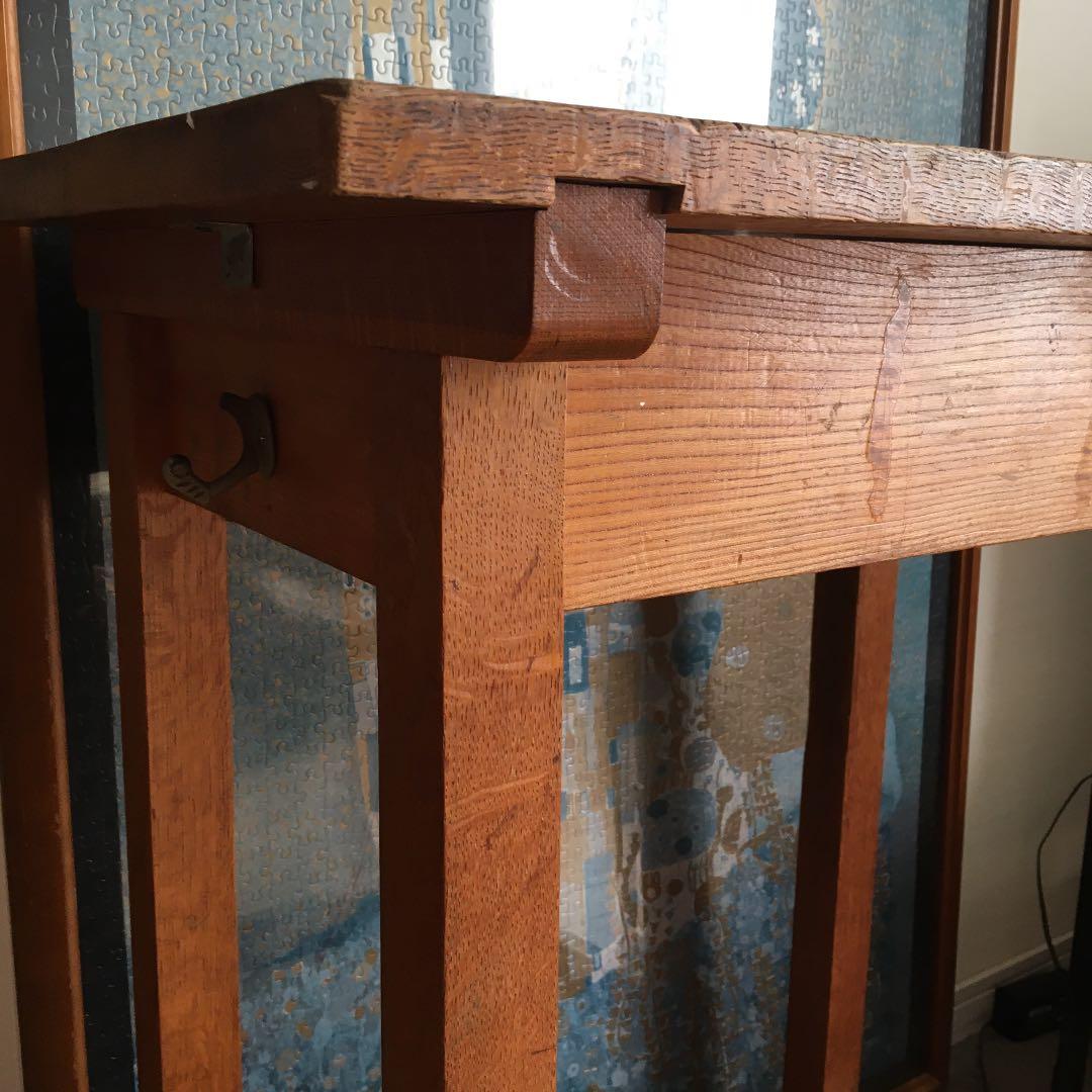 昭和の学校机　アンティーク　古道具