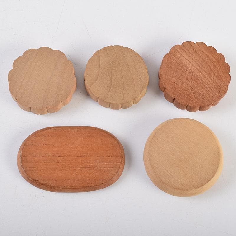 茶道具　木彫　菊刻　龍刻など　香合　5点まとめて　V　R9234