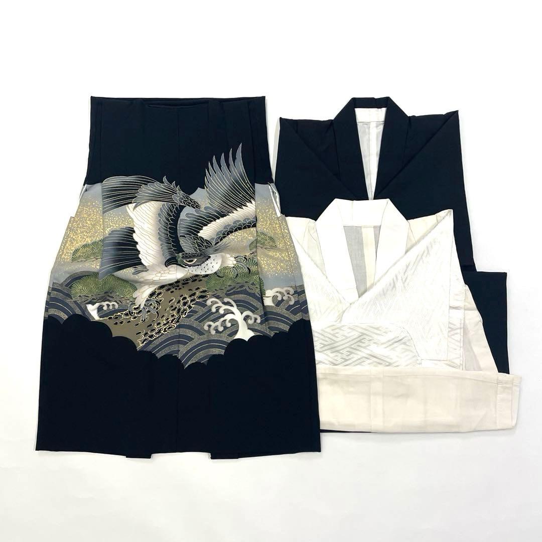 七五三 羽織セット 男の子 羽織 着物 長襦袢 半衿付き 5歳 No.144