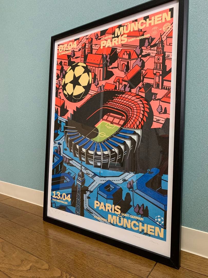 額付【日本未入荷ポスター】PSG vsバイエルンミュンヘン欧州CL2020-21