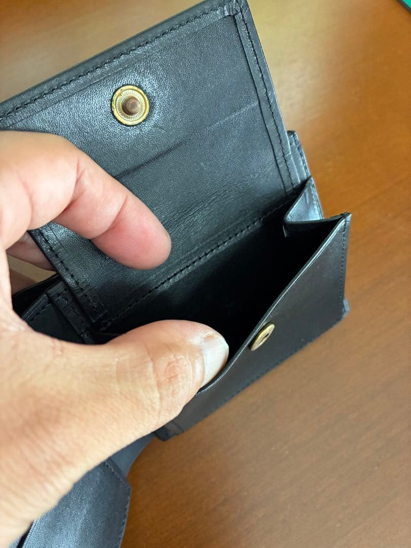 二つ折り財布　クロコダイルレザー ハンドメイド ※B級品