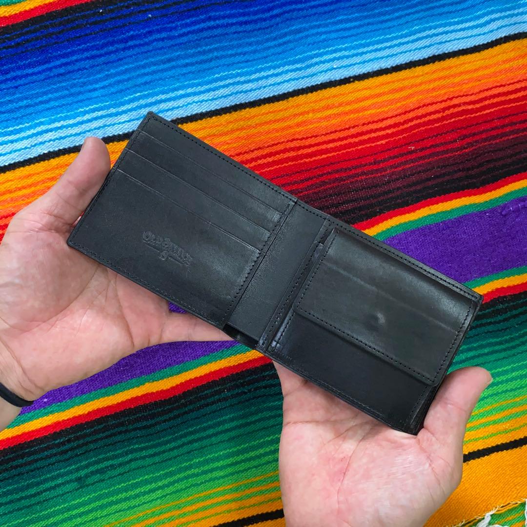 二つ折り財布　クロコダイルレザー ハンドメイド ※B級品