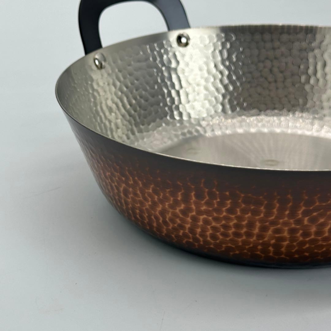 新品未使用 純銅 IH対応 天ぷら鍋 21cm 卓上 揚げ物鍋 FS-104IH