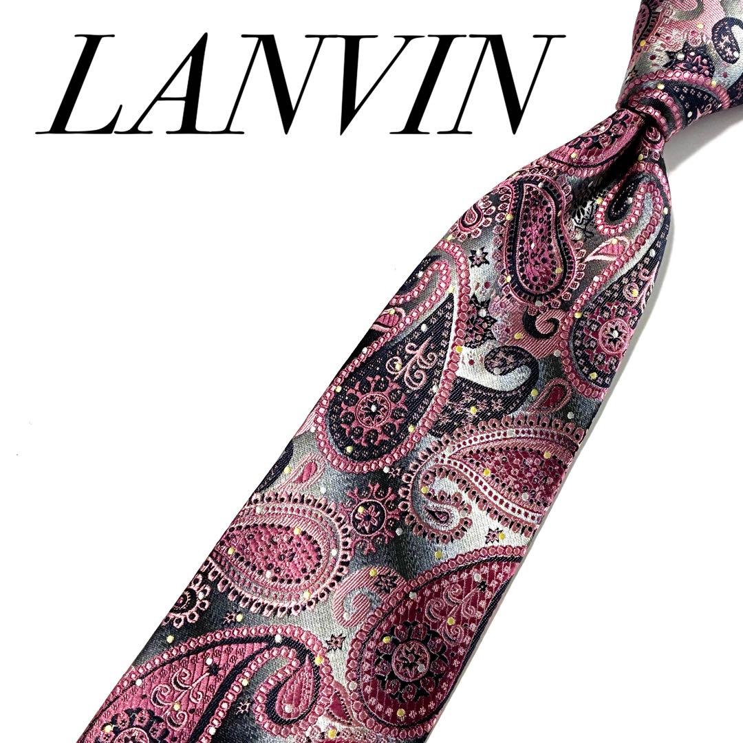 3794✨極美品✨ランバン ネクタイ ペイズリー 水玉 ピンドット