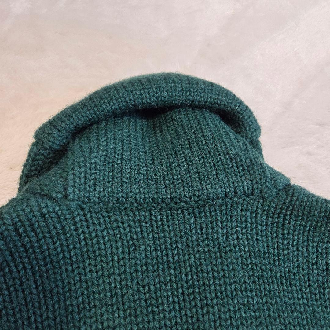 極美品　RRL　ショールカーディガン　グリーン　ラムウール　ウール　XS