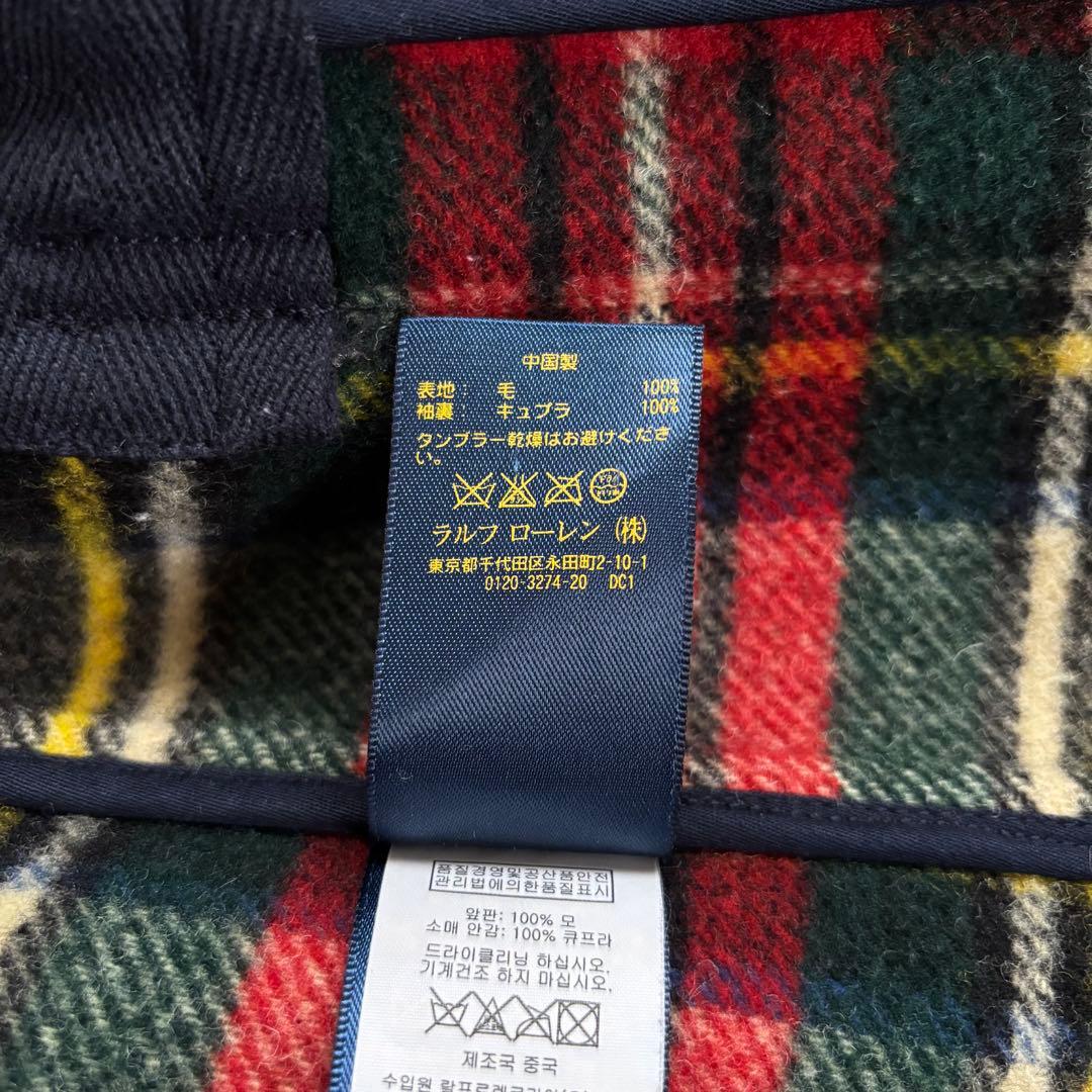 POLO RALPH LAUREN ダッフルコート タータンチェック ショート丈