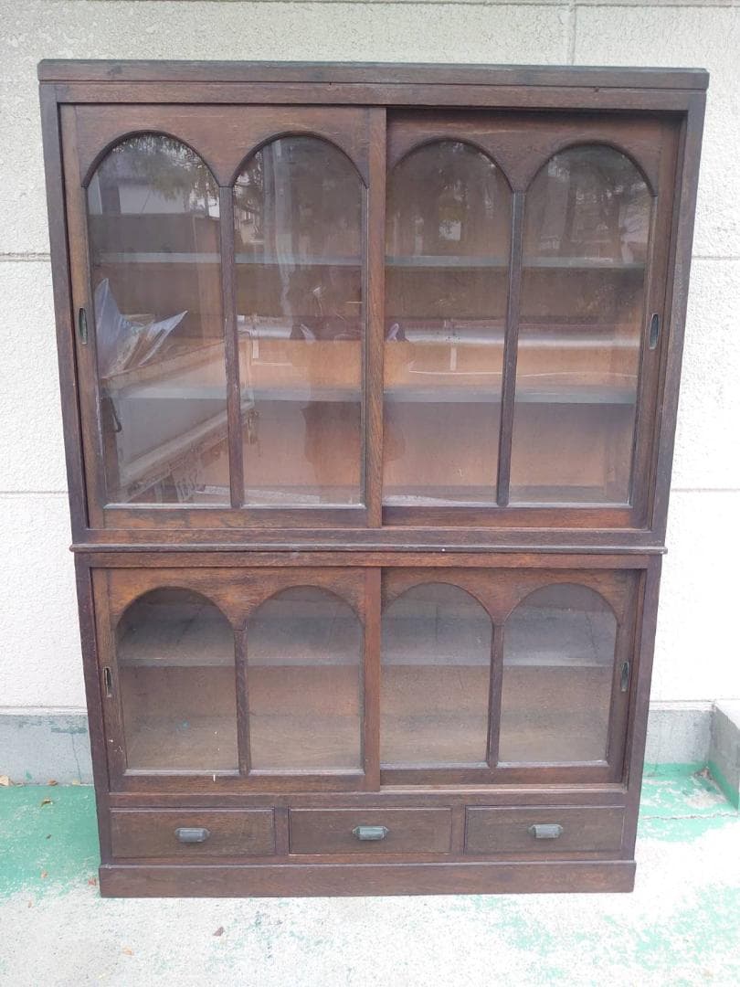 【絶品！】昭和アンティーク家具　昭和レトロ　旧家　発掘　ガラス戸　古材