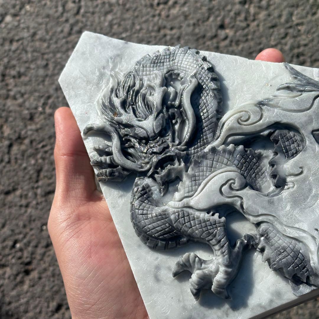 天然石太極石の龍　置物　ご購入前に在庫確認必要G.157