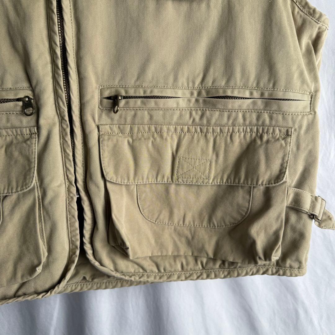 90s OLD GAP コットン サファリ ベスト M ベージュ