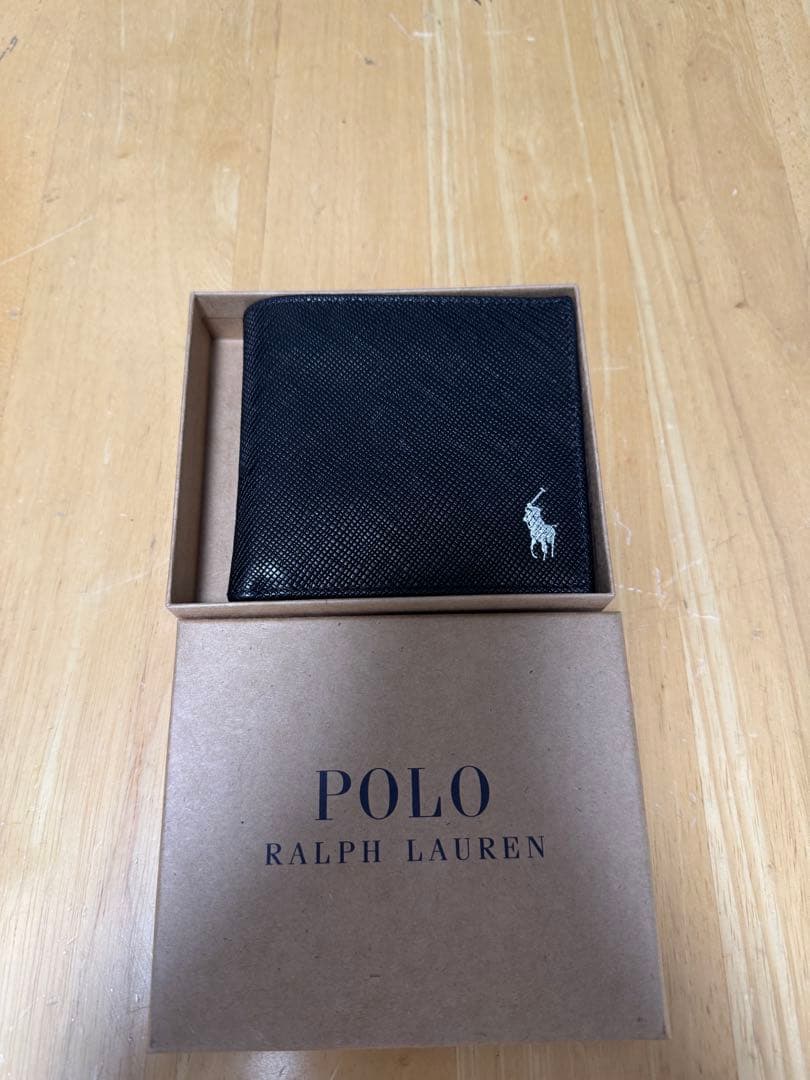 新品未使用Polo Ralph Lauren ブラック二つ折り財布