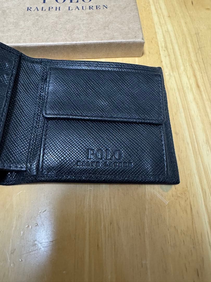新品未使用Polo Ralph Lauren ブラック二つ折り財布