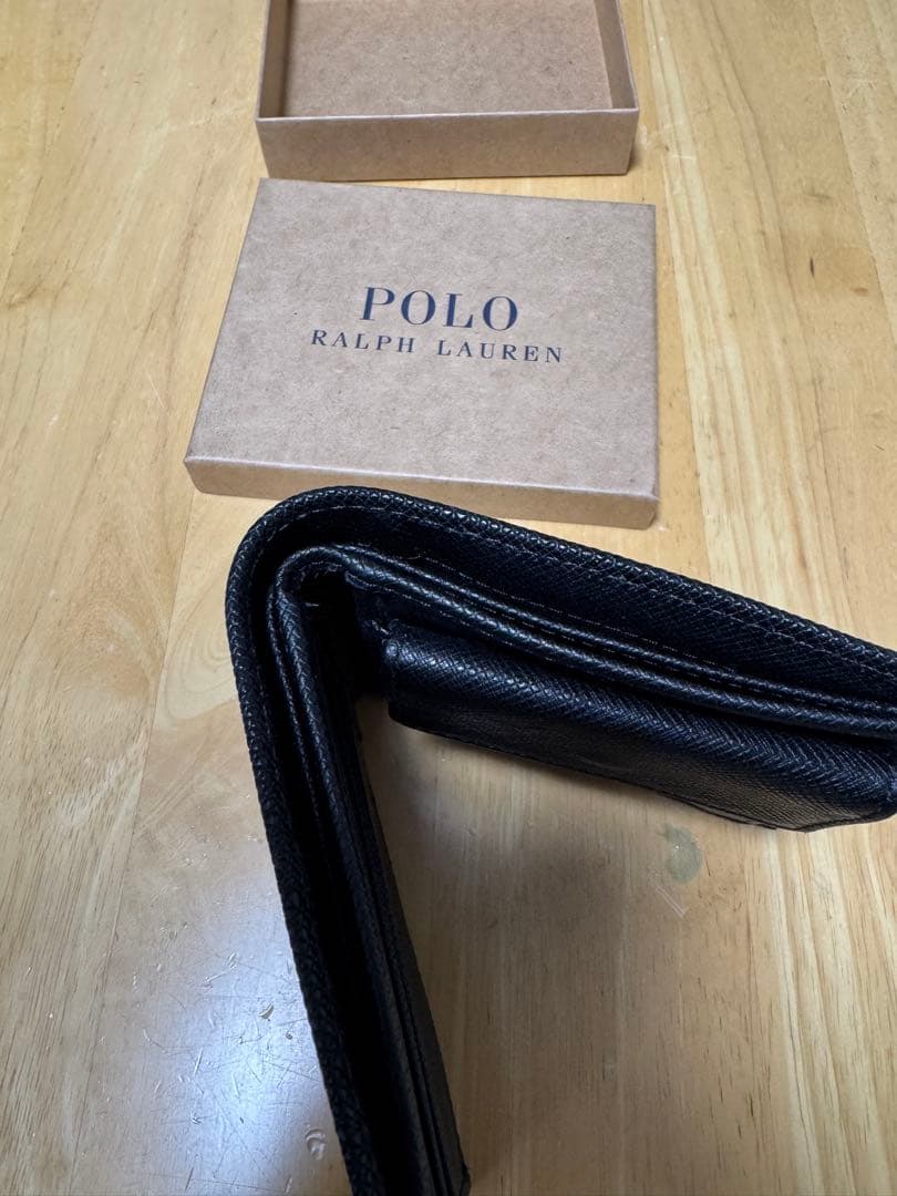 新品未使用Polo Ralph Lauren ブラック二つ折り財布