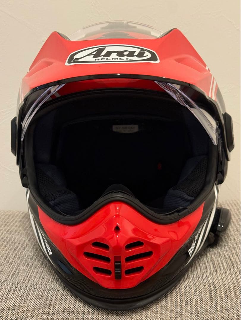 Arai ツアークロスV 57-58 M/L共通帽体 B+COM PLAY付美品