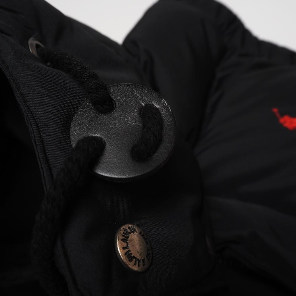 POLO RALPH LAUREN ポニー刺繍 2WAY肉厚ダウンベスト 黒S