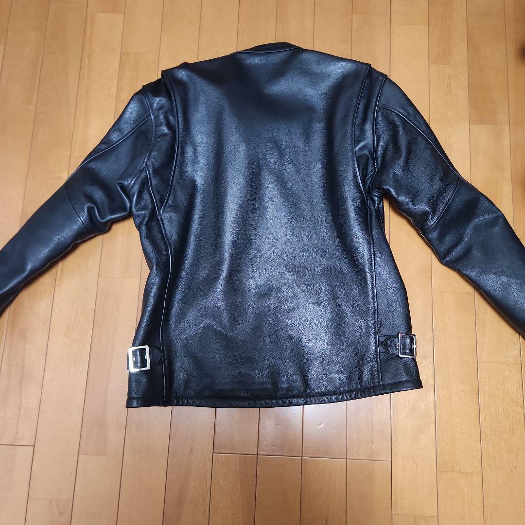美品 KADOYA カドヤ シングルライダースジャケット 本革 牛革 LL 黒