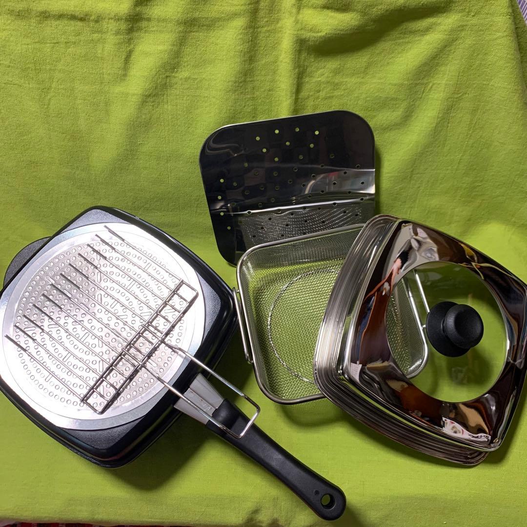 ⭕️ヒロタ　ツイングリラーDX&蓋、ザル、目皿セット