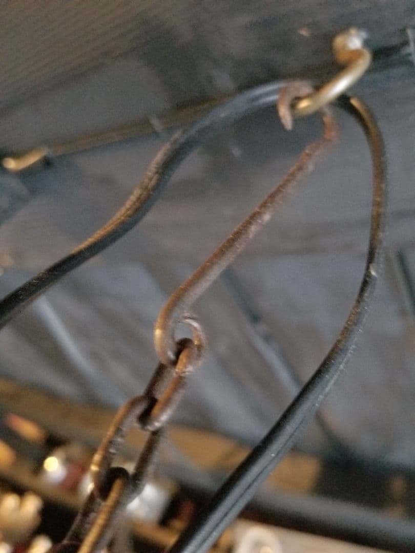 希少　ヴィンテージ　ロートアイアン　釣り鐘　気泡　手吹き　硝子　吊り下げ　ランプ