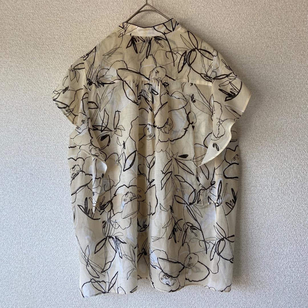 トゥモローランド Ballsey スタックフラワープリント フリルブラウス