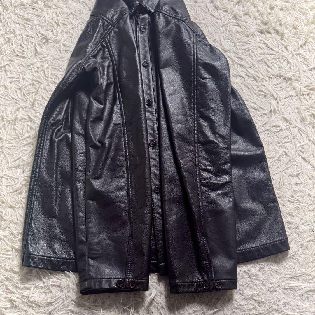 【美品】ヨウジヤマモト A.A.R ダーバン 牛革 シャツ ジャケット 黒 M