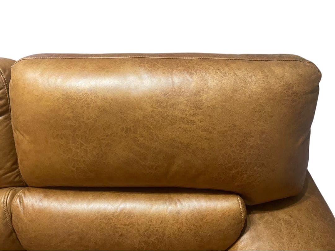 ◯②【極美品】RELAX FORM コーナーソファ レザーテックス キャメル