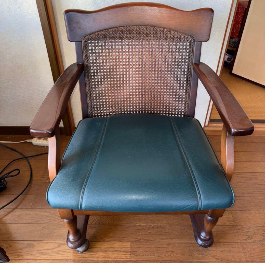 Y0125 ナガノインテリア 回転アームチェア キャスター付