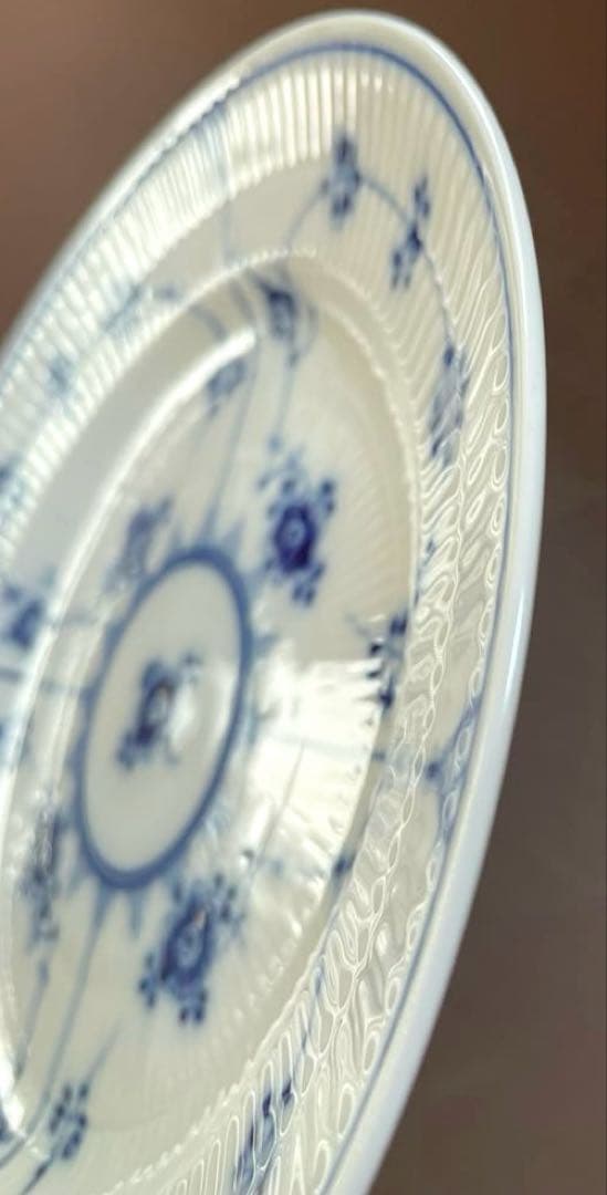 ロイヤルコペンハーゲンブルーフルーテッドプレインプレート21cm新品未使用