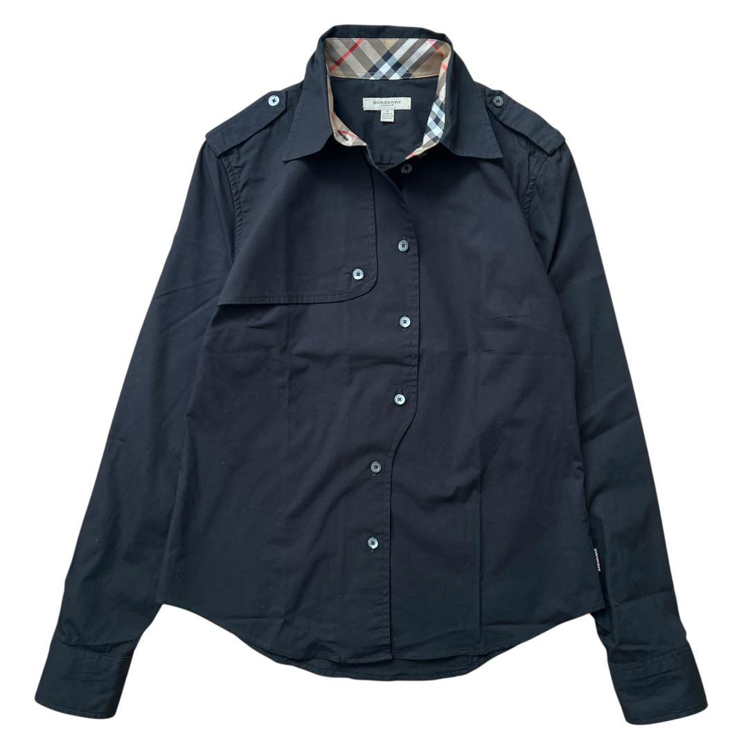 英国製　BURBERRY LONDON トレンチデザインシャツ ノバチェック S