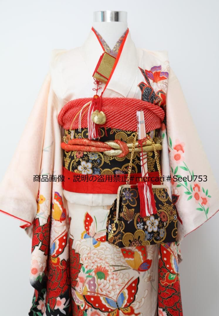 七五三　7歳　新品　正絹　着物　セット　女の子 *c01