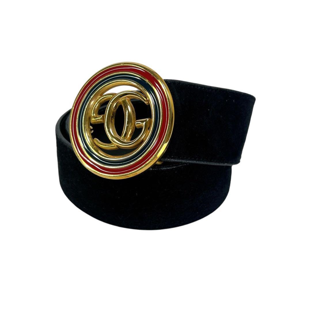 GUCCI グッチ オールドグッチ レザー ベルト ブラック