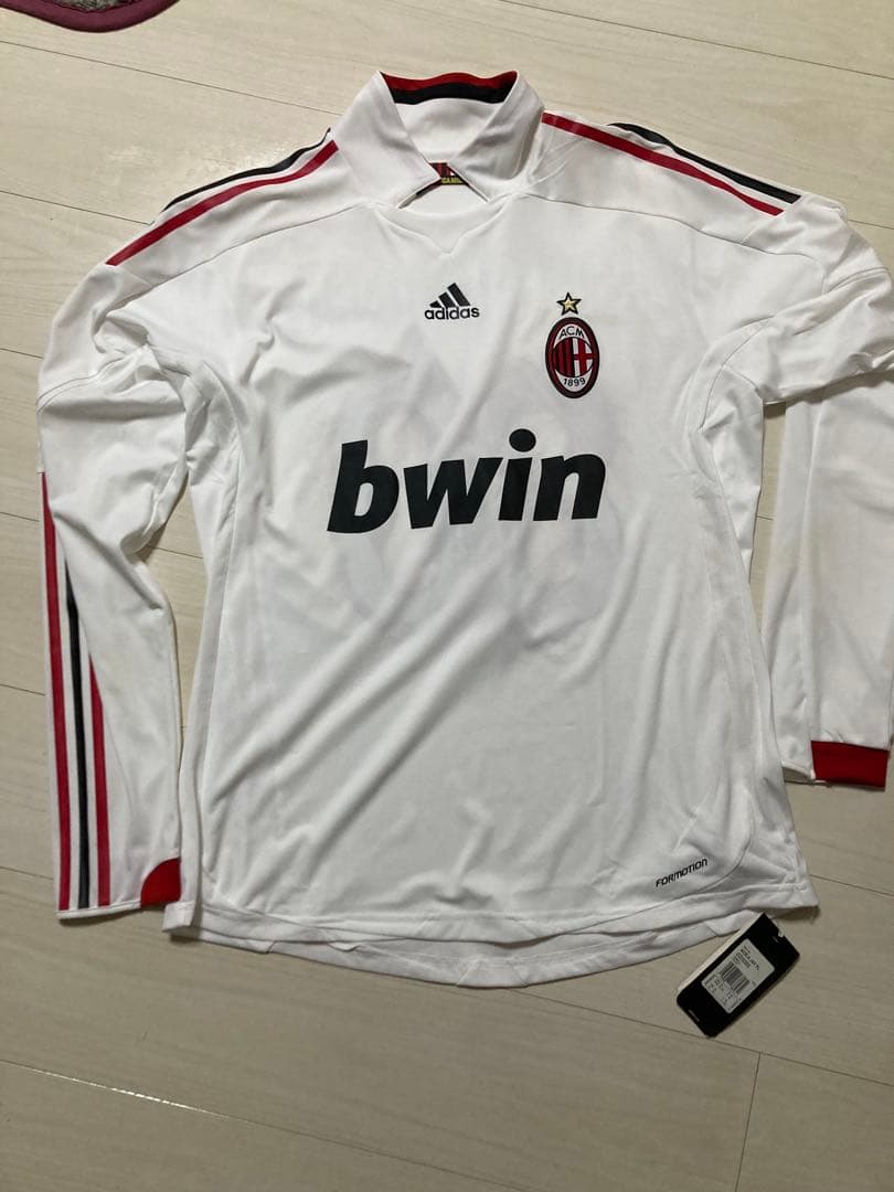 【新品】ACミラン09-10アウェイ長袖支給品ユニフォーム80番ロナウジーニョ