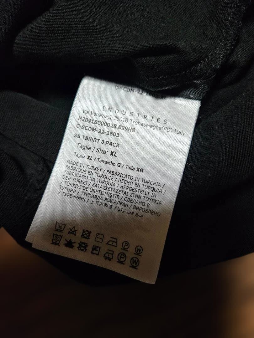 MONCLER ブラック Tシャツ ロゴ刺繍sizeXL