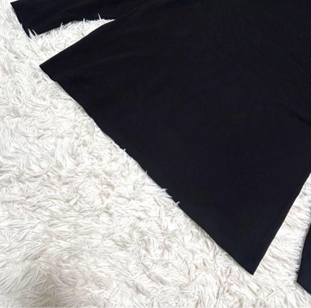 モンクレール　ロングTシャツ　3XL ブラック系 ワッペン ロゴ