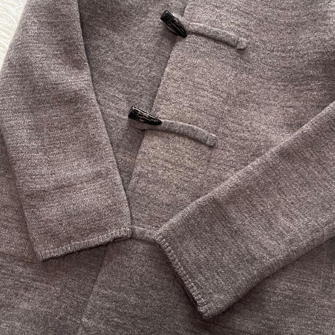 45R フロートアルパカ縮絨ハーフコート ダッフルコート ブラウン