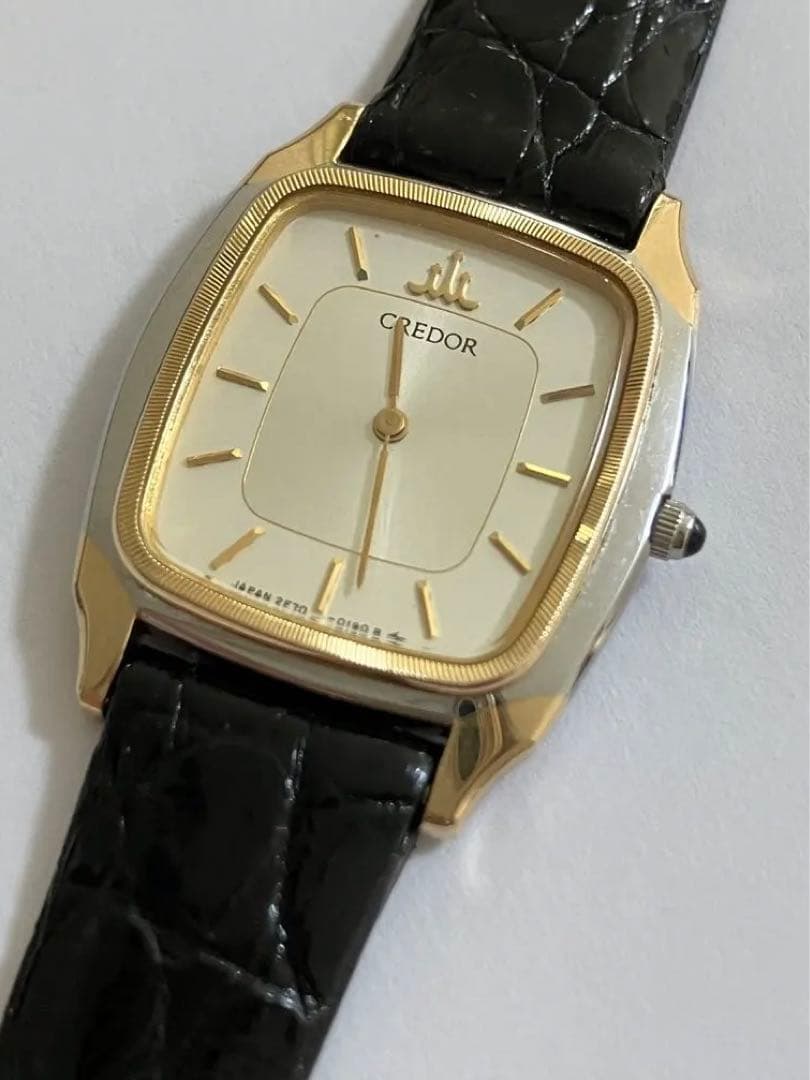 【電池・バンド交換済み】CREDOR クレドール　レディース腕時計　14KT